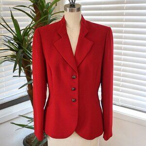 Tahari Arthur S. Levine care red jacket and design red skirt.